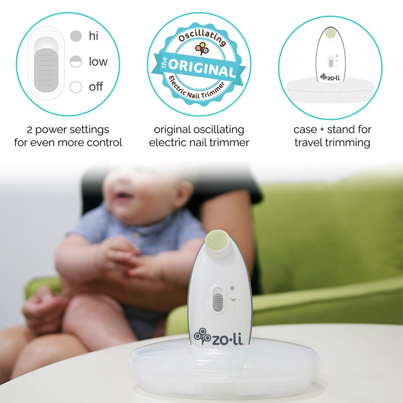 ZoLi Buzz B Electric Baby Nail Trimmer | ZoLi Baby Safe Nail File for Newborn Infant and up  Original Safety Electric Baby Nail File - Image 5